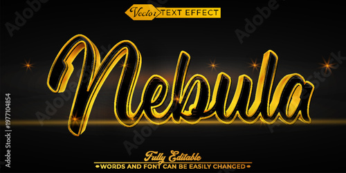  Nebula Space Galaxy Cosmic Star Vector Fully Editable Smart Object Text Effect