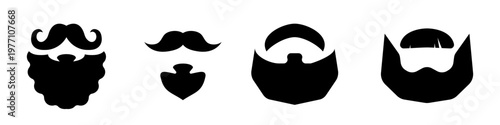 beard style vector. Beard vector set