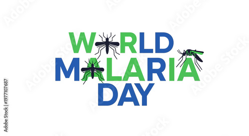 World Malaria Day awareness campaign logo.