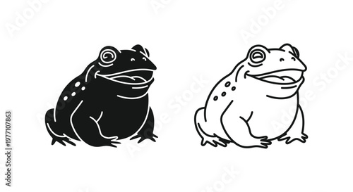 Cute Cartoon Toads Design Illustration Vector