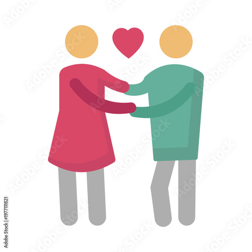 Heart Connection Vector icon which can easily modify or edit
