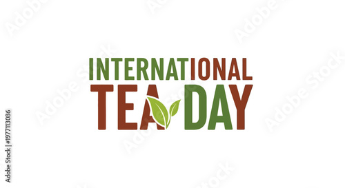 International Tea Day celebration logo design.