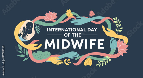 International Day of the Midwife celebration logo.