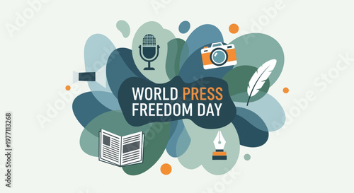 World Press Freedom Day awareness campaign logo.