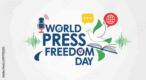 World Press Freedom Day awareness campaign logo.