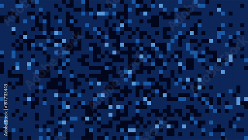 Abstract Midnight Blue Geometric Vector Background with Modular Square Tile Pattern