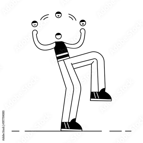 A hand drawn illustration depicting a character experiencing mood swing