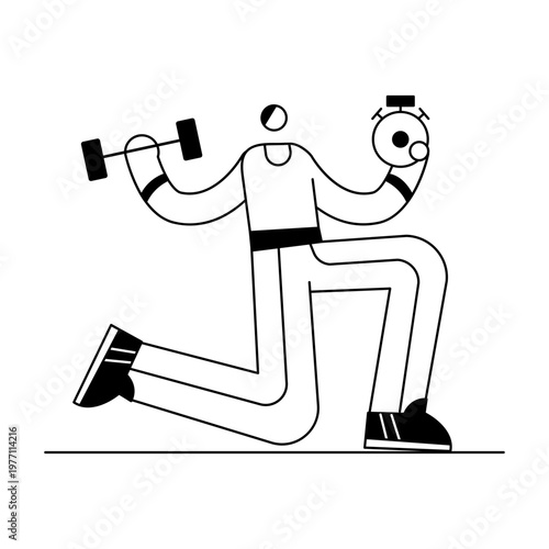 A hand drawn style illustration depicting calories burn