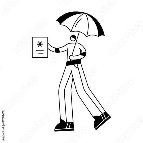 A hand drawn style illustration showing health insurance