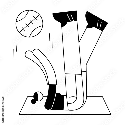 A doodle style illustration depicting medicine ball workout