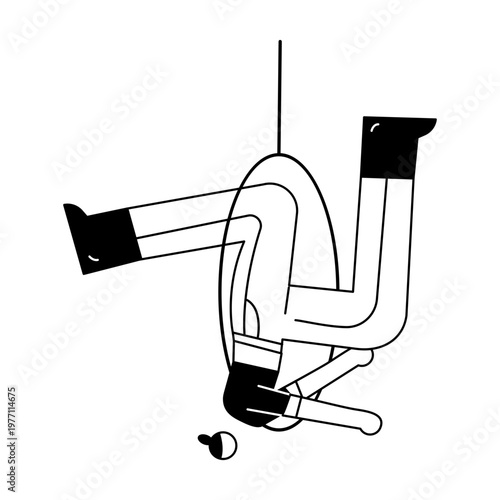 A sketchy style illustration showing acrobatics