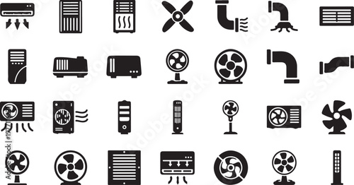 Collection of wifi router and modem icons for wireless internet technology.