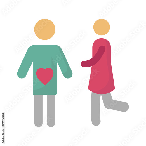 Mutual feelings Vector icon which can easily modify or edit