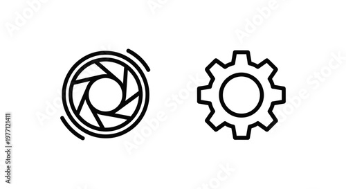 White balance and wb settings icons with settings photography adjustment illustration aperture temperature equipment technical creative configuration operation interface experience