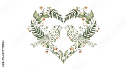 Heart shaped floral arrangement a botanical love symbol