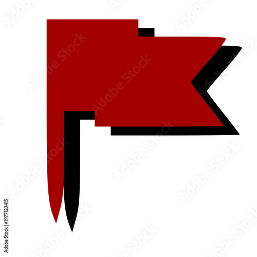 red vector of icon flag 