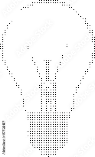 Lightbulb pixel art vector icon idea innovation solution creativity concept isolated on white