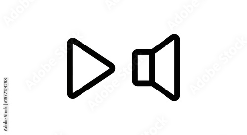 Now playing and current track media icons with interface isolated minimalist technology broadcast listening entertainment audiobook multimedia software navigation playback streaming