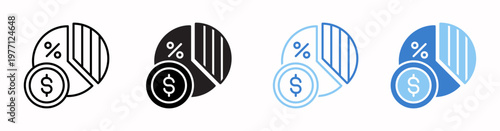 Profit Margin Vector Illustration In Multistyle