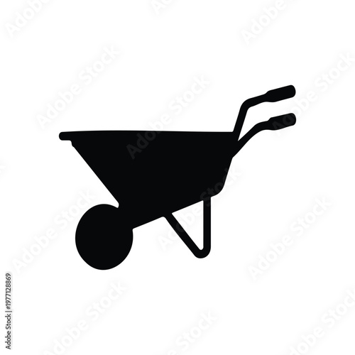 Toilet brush silhouette vector flat design on white background.
