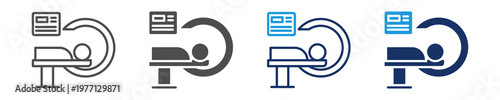 ct scanner icon set with multi concept