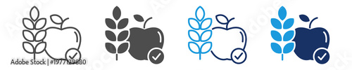 nutrition icon set with multi concept