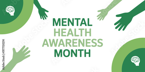 Mental health awareness month campaign graphics