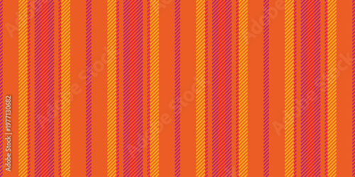 Vresent background stripe seamless, october vertical fabric texture. Oo people vector textile pattern lines in persimmon and pink colors.