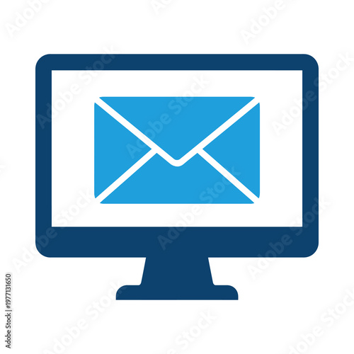 Computer monitor email message communication internet network letter mail send receive web contact screen newsletter data attachment