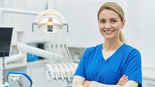 Female Dentist Smiling In Clinic