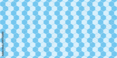 Abstract blue and white hexagon background. Futuristic digital hi-technology banner. Healthcare background.