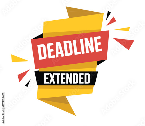 A colorful banner announces a deadline extension with bold typography
