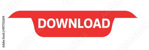 A vibrant red download button with bold white lettering