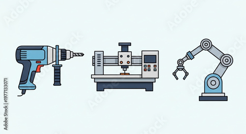 Industrial tools and machinery for manufacturing and construction.