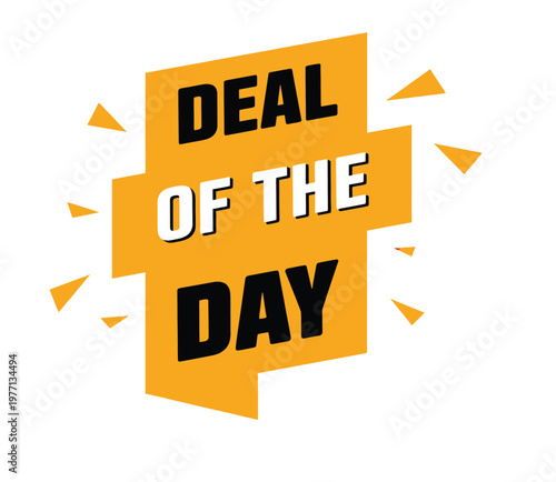 A vibrant orange banner announces a special deal of the day promotion