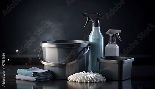 A comprehensive cleaning concept with essential hygiene, sanitation, and housekeeping supplies for immaculate results