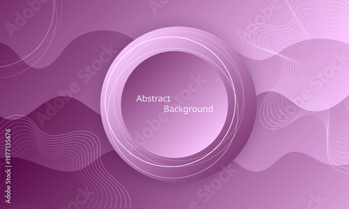 abstract purple circles striped lines sea wave curves shapes on smooth gradient color textured pattern background
