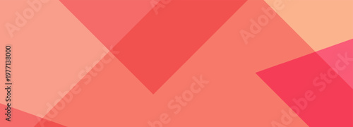 Geometric Overlapping Shapes in Shades of Coral and Pink.