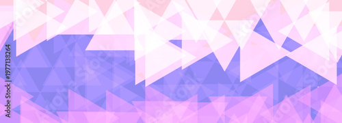 Abstract Geometric Pattern of Purple and Pink Triangles.