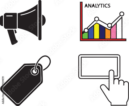 Flat of analytics dashboard on desktop, laptop, and smartphone screens flat analytics dashboard desktop computer