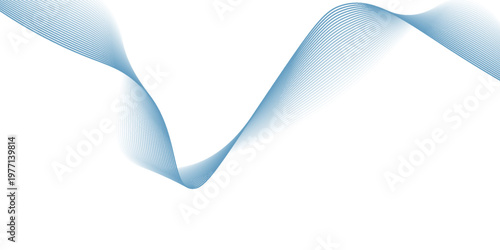 Vector abstract background with dynamic blue waves.