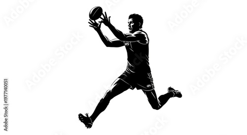 black and white vector illustration Afl Silhouette, Afl Svg, Australian rules football svg, Australian rules football silhouette, Australian afi clipart, Afi vector ... See More
