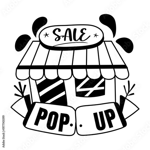 A glyph sticker of sale store 