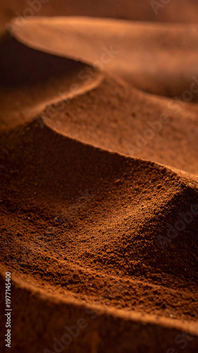 close-up ground coffee