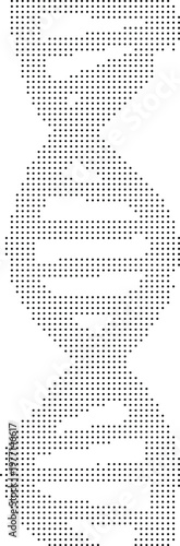 DNA pixeleted bitmap halftone dotted dither genetic helix molecule science structure biology medical research genome
