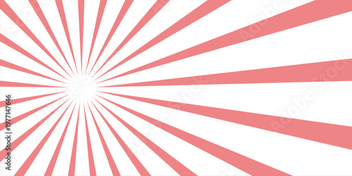 Retro background with rays or stripes in the center. Sunburst or solar burst retro background. Starburst abstract background. Vector illustration