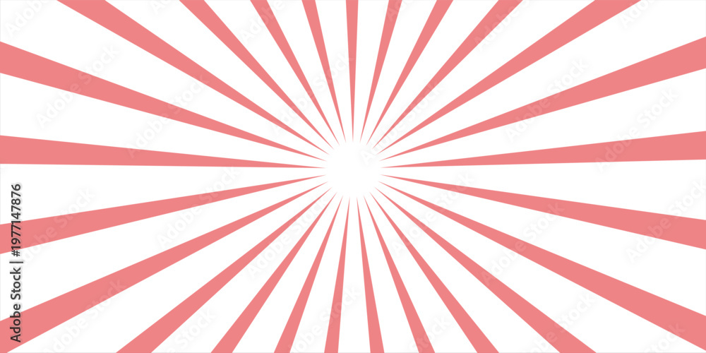 Fototapeta premium Retro background with rays or stripes in the center. Sunburst or solar burst retro background. Starburst abstract background. Vector illustration