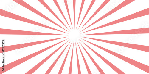 Retro background with rays or stripes in the center. Sunburst or solar burst retro background. Starburst abstract background. Vector illustration