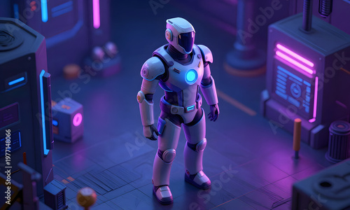 Robot in a factory setting