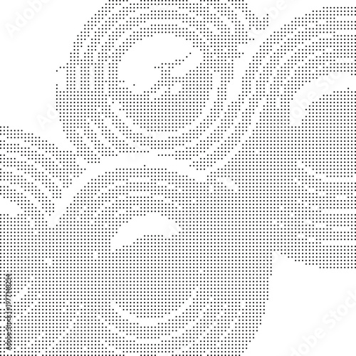 Dither Pixelated Bitmap Halftone Dotted Pattern Abstract Background Texture Graphic Design Element Overlay Digital Art